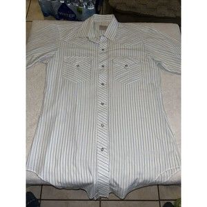 H Bar C Ranchwear Long Tail Shirt Mens Medium. EUC. 15.5 By 33. Vintage